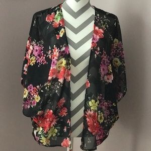 Chiffon shawl blouse